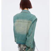 Unisex Jacket Retro Washed Denim Jacket Coat